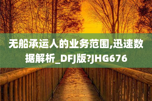 无船承运人的业务范围,迅速数据解析_DFJ版?JHG676