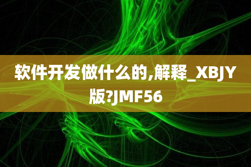 软件开发做什么的,解释_XBJY版?JMF56