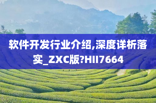 软件开发行业介绍,深度详析落实_ZXC版?HII7664