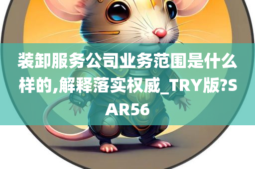 装卸服务公司业务范围是什么样的,解释落实权威_TRY版?SAR56