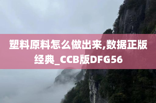 塑料原料怎么做出来,数据正版经典_CCB版DFG56