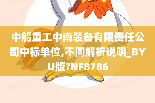 中船重工中南装备有限责任公司中标单位,不同解析说明_BYU版?NF8786