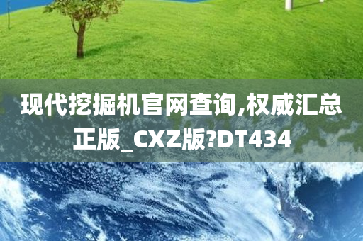 现代挖掘机官网查询,权威汇总正版_CXZ版?DT434