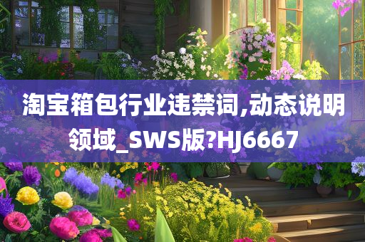 淘宝箱包行业违禁词,动态说明领域_SWS版?HJ6667