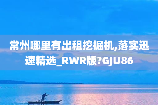 常州哪里有出租挖掘机,落实迅速精选_RWR版?GJU86