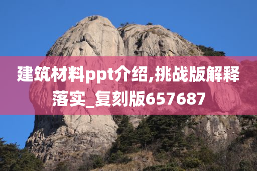 建筑材料ppt介绍,挑战版解释落实_复刻版657687