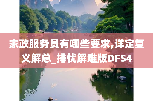 家政服务员有哪些要求,详定复义解总_排忧解难版DFS4