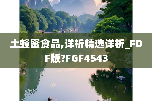 土蜂蜜食品,详析精选详析_FDF版?FGF4543