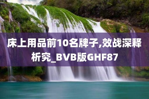 床上用品前10名牌子,效战深释析究_BVB版GHF87