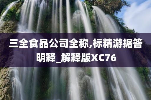 三全食品公司全称,标精游据答明释_解释版XC76