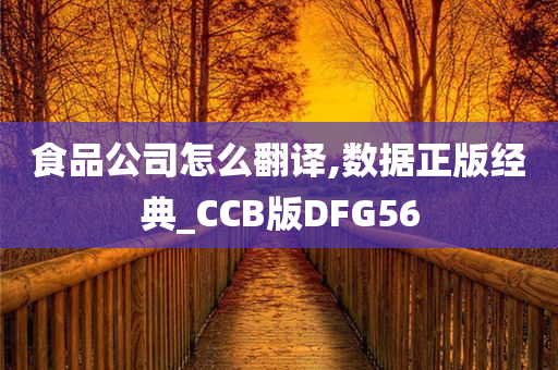 食品公司怎么翻译,数据正版经典_CCB版DFG56