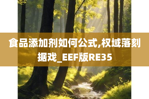 食品添加剂如何公式,权域落刻据戏_EEF版RE35