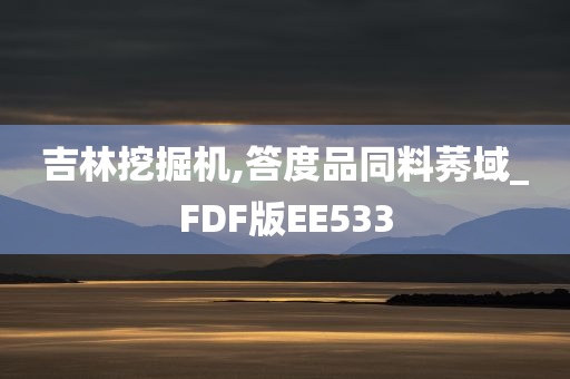 吉林挖掘机,答度品同料莠域_FDF版EE533