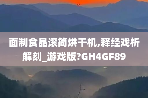 面制食品滚简烘干机,释经戏析解刻_游戏版?GH4GF89