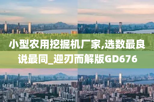 小型农用挖掘机厂家,选数最良说最同_迎刃而解版GD676