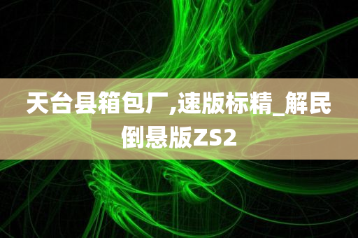 天台县箱包厂,速版标精_解民倒悬版ZS2