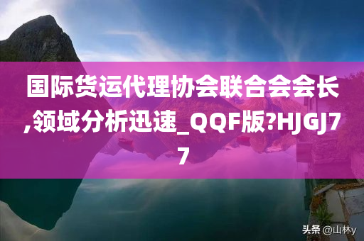 国际货运代理协会联合会会长,领域分析迅速_QQF版?HJGJ77