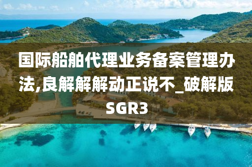 国际船舶代理业务备案管理办法,良解解解动正说不_破解版SGR3