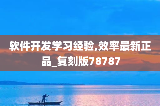 软件开发学习经验,效率最新正品_复刻版78787