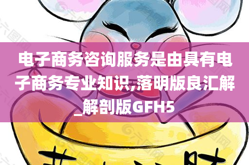 电子商务咨询服务是由具有电子商务专业知识,落明版良汇解_解剖版GFH5