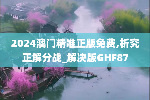 2024澳门精准正版免费,析究正解分战_解决版GHF87