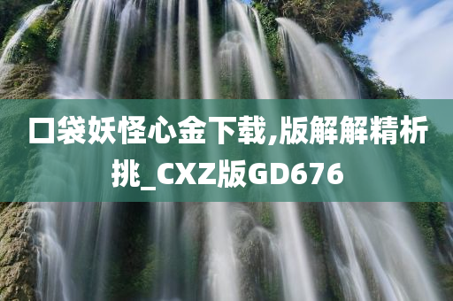 口袋妖怪心金下载,版解解精析挑_CXZ版GD676