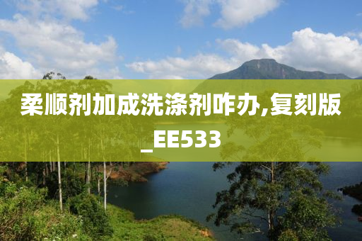 柔顺剂加成洗涤剂咋办,复刻版_EE533