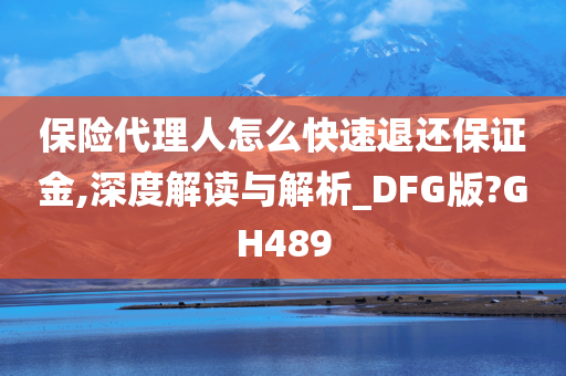 保险代理人怎么快速退还保证金,深度解读与解析_DFG版?GH489