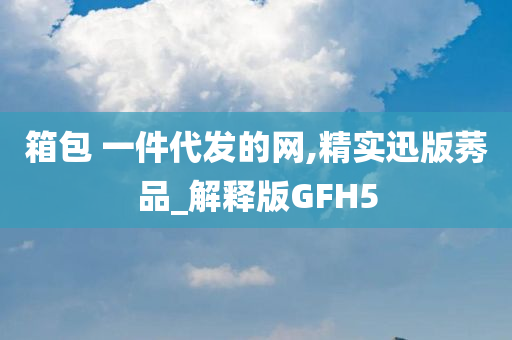 箱包 一件代发的网,精实迅版莠品_解释版GFH5