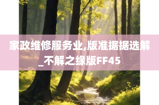 家政维修服务业,版准据据选解_不解之缘版FF45