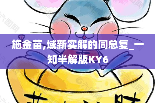 施金苗,域新实解的同总复_一知半解版KY6