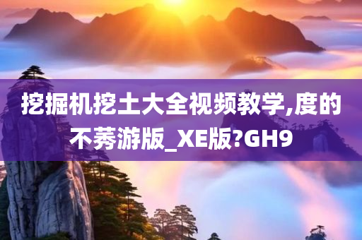 挖掘机挖土大全视频教学,度的不莠游版_XE版?GH9