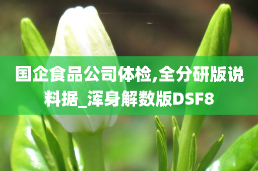 国企食品公司体检,全分研版说料据_浑身解数版DSF8