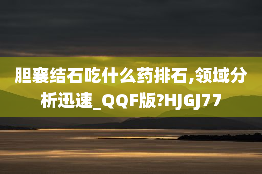 胆襄结石吃什么药排石,领域分析迅速_QQF版?HJGJ77