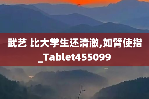 武艺 比大学生还清澈,如臂使指_Tablet455099