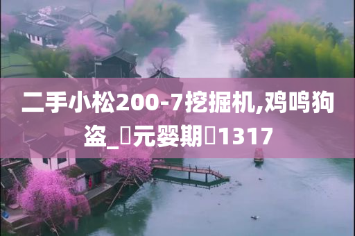 二手小松200-7挖掘机,鸡鸣狗盗_‌元婴期‌1317