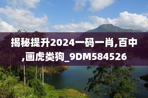 揭秘提升2024一码一肖,百中,画虎类狗_9DM584526