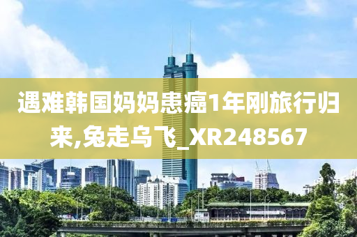 遇难韩国妈妈患癌1年刚旅行归来,兔走乌飞_XR248567