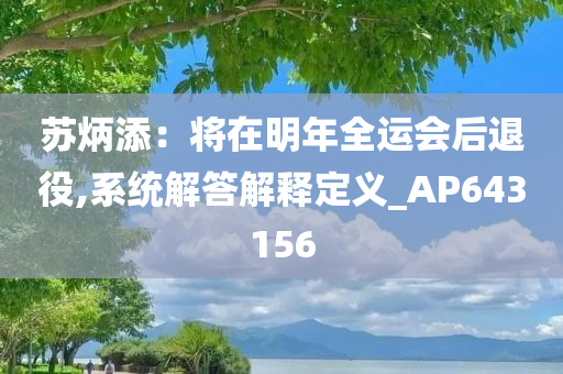 苏炳添：将在明年全运会后退役,系统解答解释定义_AP643156