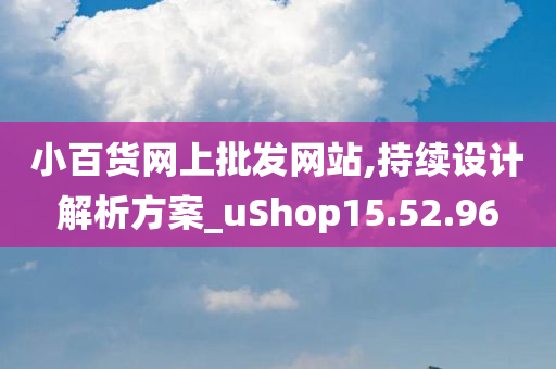 小百货网上批发网站,持续设计解析方案_uShop15.52.96