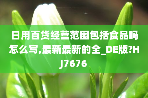 日用百货经营范围包括食品吗怎么写,最新最新的全_DE版?HJ7676