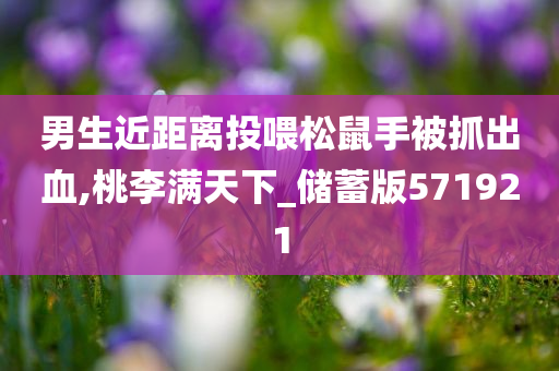 男生近距离投喂松鼠手被抓出血,桃李满天下_储蓄版571921