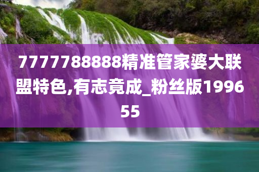 7777788888精准管家婆大联盟特色,有志竟成_粉丝版199655