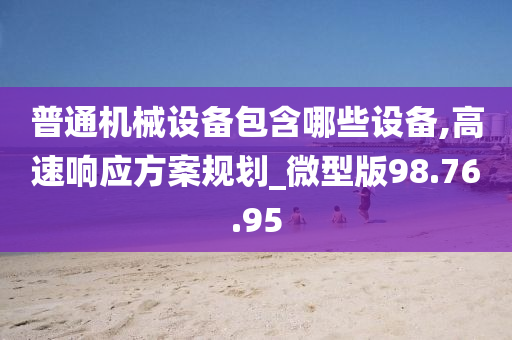 普通机械设备包含哪些设备,高速响应方案规划_微型版98.76.95