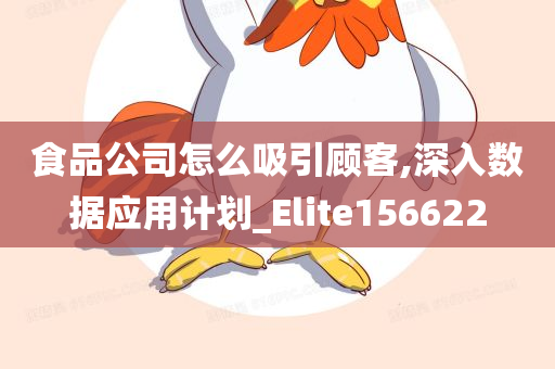 食品公司怎么吸引顾客,深入数据应用计划_Elite156622