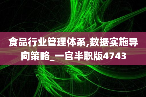 食品行业管理体系,数据实施导向策略_一官半职版4743