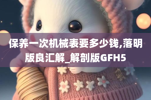 保养一次机械表要多少钱,落明版良汇解_解剖版GFH5