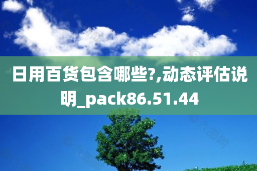 日用百货包含哪些?,动态评估说明_pack86.51.44