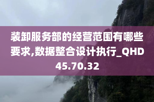 装卸服务部的经营范围有哪些要求,数据整合设计执行_QHD45.70.32