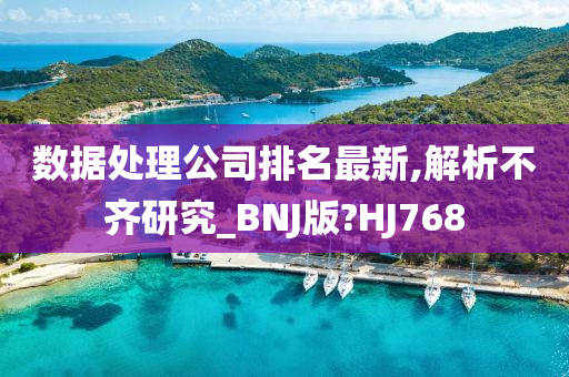 数据处理公司排名最新,解析不齐研究_BNJ版?HJ768